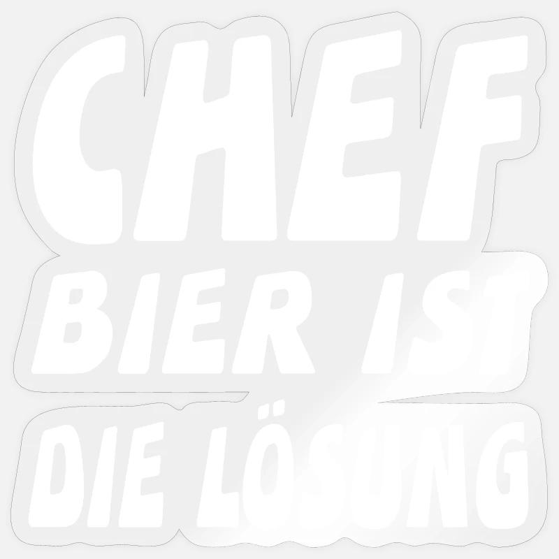 Chef - Sticker Größe S (10 x 10 cm) - Transparent glänzend