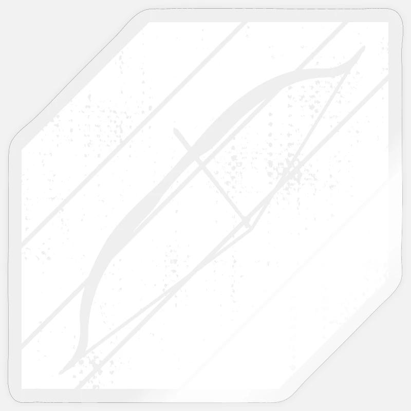 Archery Sketch - Sticker size S (10 x 10 cm) - transparent glossy