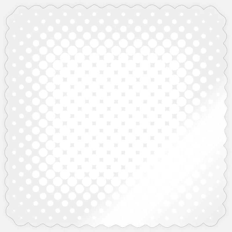Radial Halftone Square - Sticker size S (10 x 10 cm) - transparent glossy