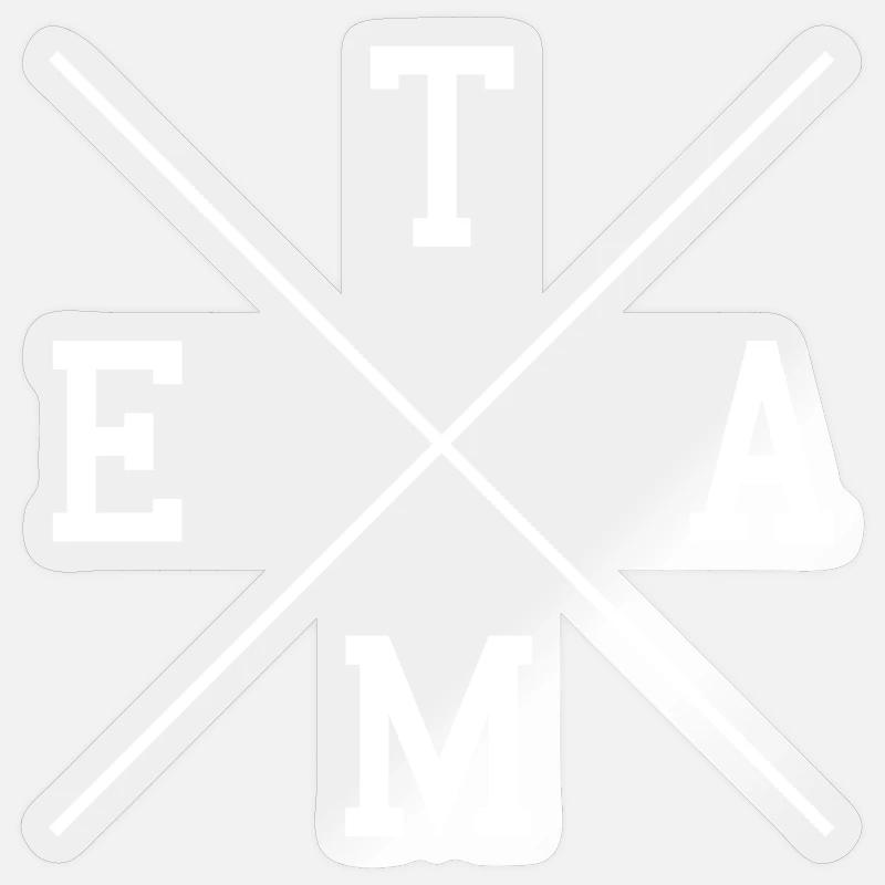 Team - Sticker Größe S (10 x 10 cm) - Transparent glänzend