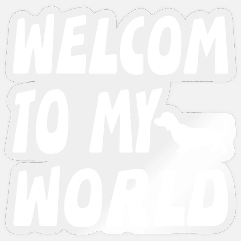 Teckel - Sticker taille S (10 x 10 cm) - brillant transparent