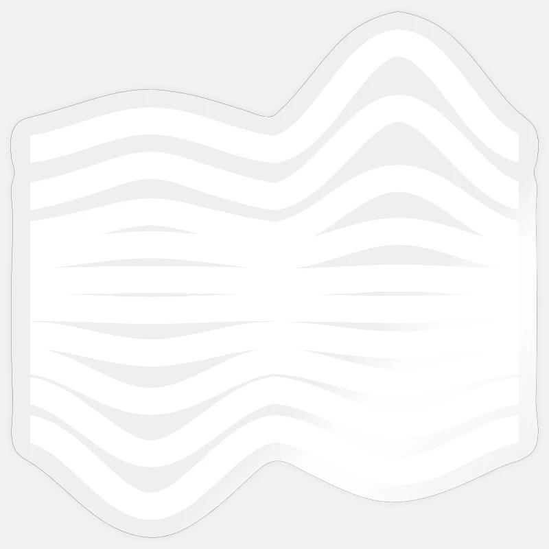 Waves Pattern - Sticker size S (10 x 10 cm) - transparent glossy