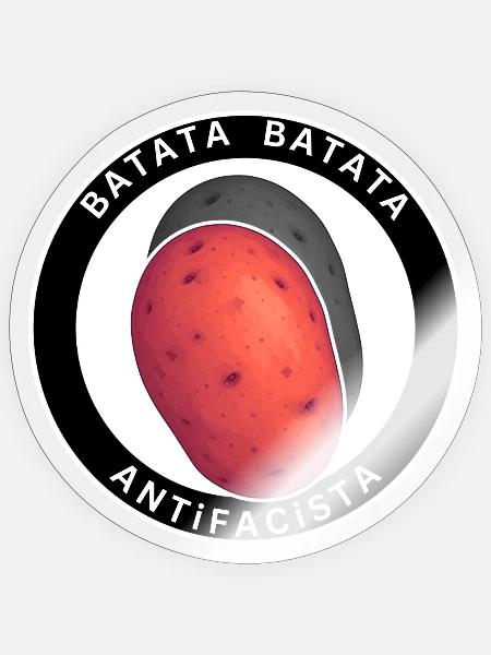 Antifaschistische Kartoffel - Sticker Größe S (10 x 10 cm) - Transparent glänzend