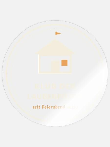 Klub der Laubenpieper – Vereins-Badge - Sticker Größe S (10 x 10 cm) - Transparent glänzend