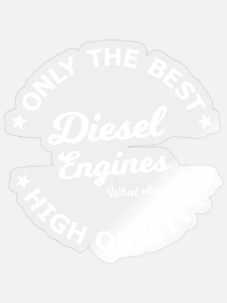 Nur Diesel Motoren - Sticker Größe S (10 x 10 cm) - Transparent glänzend
