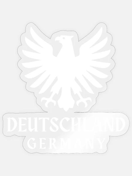 Deutschland Adler - Sticker Größe S (10 x 10 cm) - Transparent glänzend
