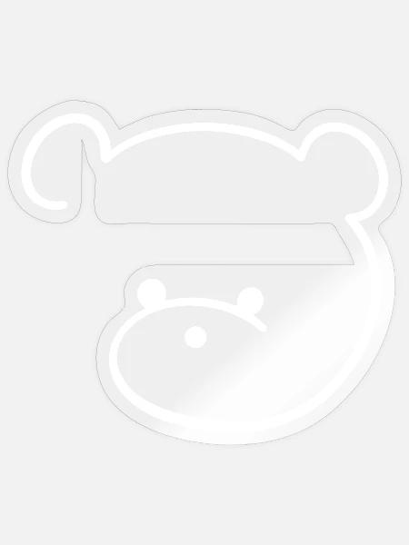 Süßer Teddybär mit Knopfaugen - Sticker Größe S (10 x 10 cm) - Transparent glänzend