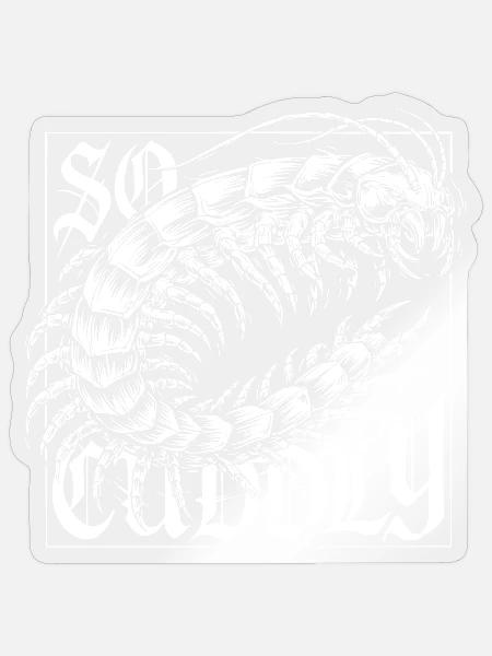 Skolopender Design - Sticker Größe S (10 x 10 cm) - Transparent glänzend
