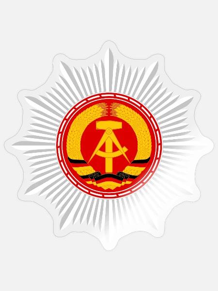Volkspolizei Stern - Sticker Größe S (10 x 10 cm) - Transparent glänzend