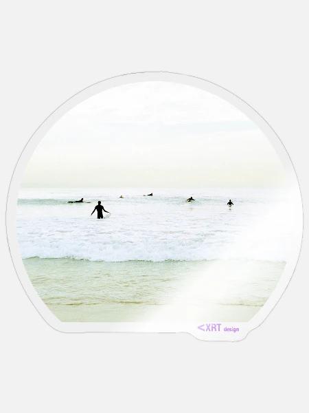 Surfer-Silhouette - Sticker Größe S (10 x 10 cm) - Transparent glänzend