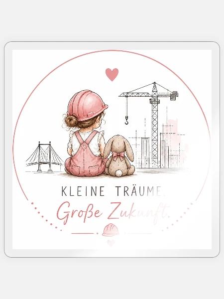 Kleine Träume Große Zukunft  - Sticker Größe S (10 x 10 cm) - Transparent glänzend