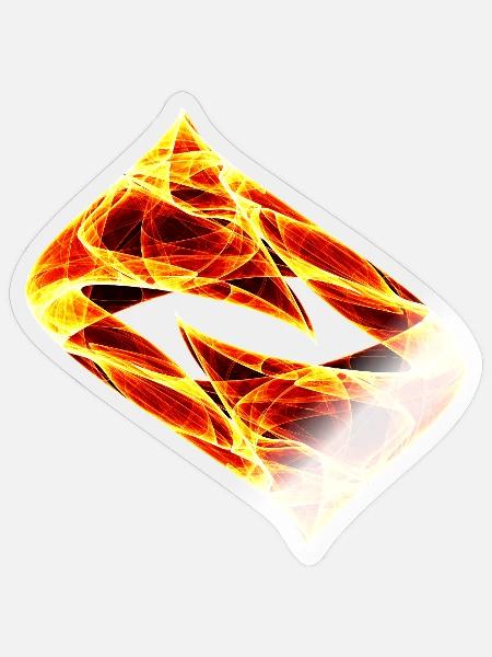 Dynamische Spur - Heiss - Sticker Größe S (10 x 10 cm) - Transparent glänzend