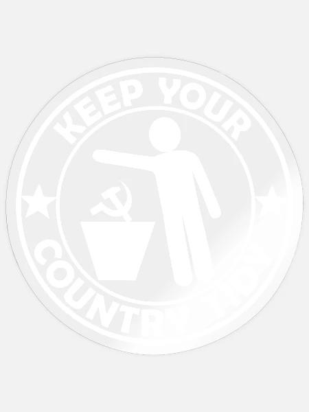 Haltet Euer Land Sauber - Sticker Größe S (10 x 10 cm) - Transparent glänzend