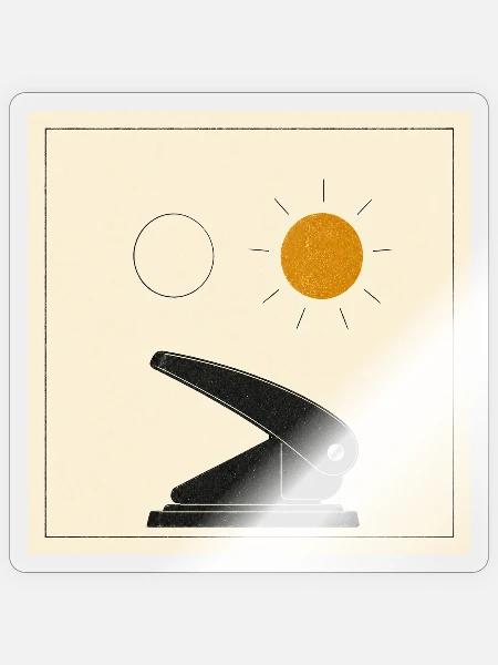 Locher No. 01 – Zwei Möglichkeiten - Sticker Größe S (10 x 10 cm) - Transparent glänzend