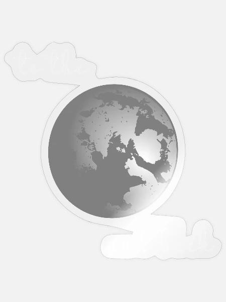 Liebesbotschaft Mond - Sticker Größe S (10 x 10 cm) - Transparent glänzend