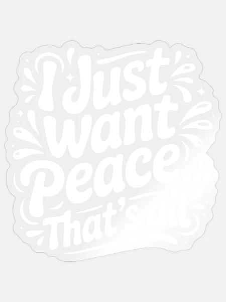 Nur Frieden Bitte - Sticker Größe S (10 x 10 cm) - Transparent glänzend