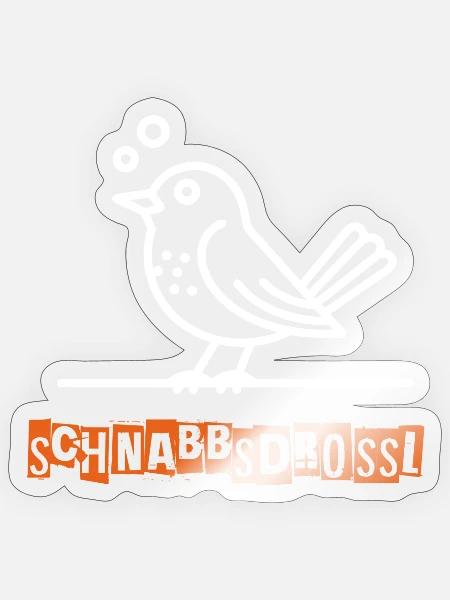 Schnabbsdroossl - Für jeden Schnaps-Fan! - Sticker Größe S (10 x 10 cm) - Transparent glänzend