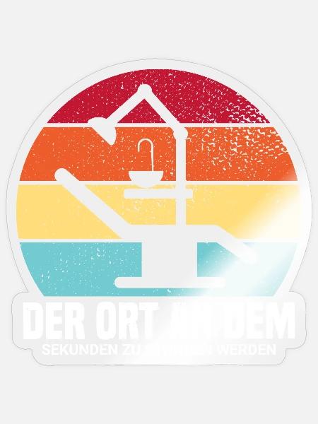 Zahnarzt lustig - Sticker Größe S (10 x 10 cm) - Transparent glänzend