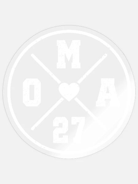 Oma 2027 Baby Schwangerschaft oma 27 - Sticker Größe S (10 x 10 cm) - Transparent glänzend