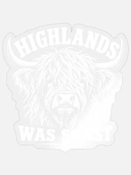 Highland Rinder - Sticker Größe S (10 x 10 cm) - Transparent glänzend