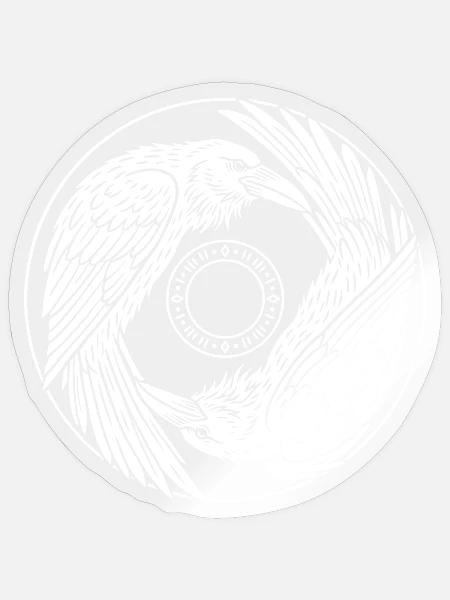 Gedanke und Erinnerung - zwei Raben - Sticker Größe S (10 x 10 cm) - Transparent glänzend