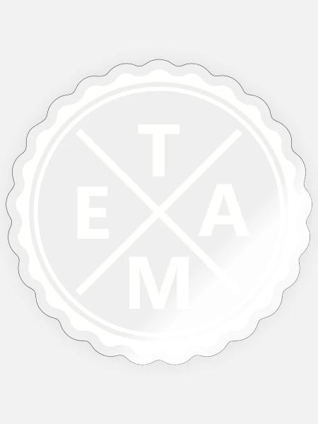 team_kreis- - Sticker Größe S (10 x 10 cm) - Transparent glänzend