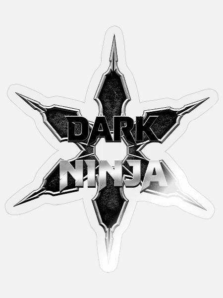 Dunkler Ninja Emblem Sternlogo - Sticker Größe S (10 x 10 cm) - Transparent glänzend