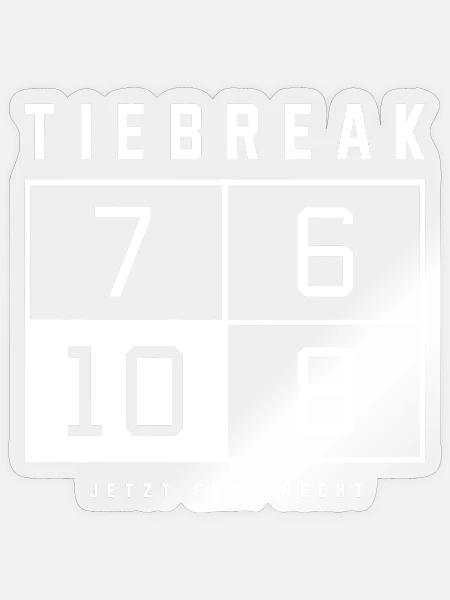 Tiebreak Jetzt Erst Recht Padel Tennis Spruch - Sticker Größe S (10 x 10 cm) - Transparent glänzend