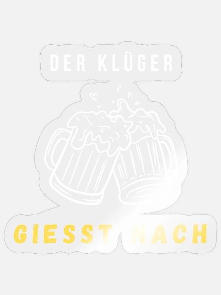 Stoßende Bierkrüge Grafik - Sticker Größe S (10 x 10 cm) - Transparent glänzend