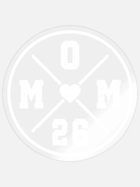 Mom 2026 Mama 26 Mutter Muttertag Geschenk mom 26 - Sticker Größe S (10 x 10 cm) - Transparent glänzend