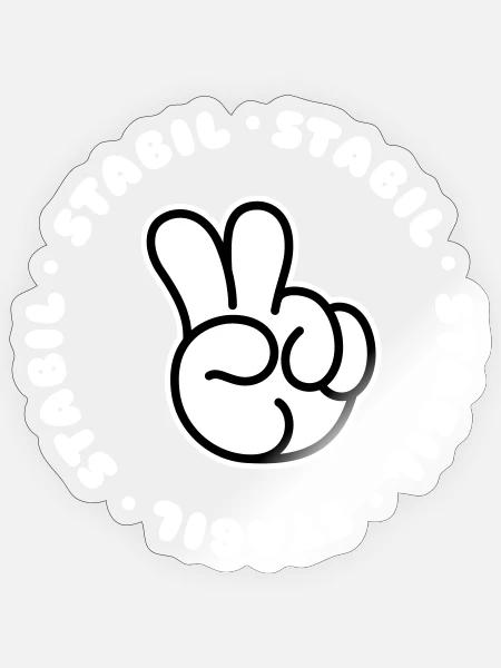 STABIL - PEACE - Sticker Größe S (10 x 10 cm) - Transparent glänzend