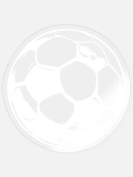 Fußball - Sticker Größe S (10 x 10 cm) - Transparent glänzend
