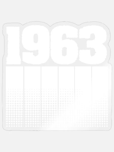1963 - Sticker Größe S (10 x 10 cm) - Transparent glänzend