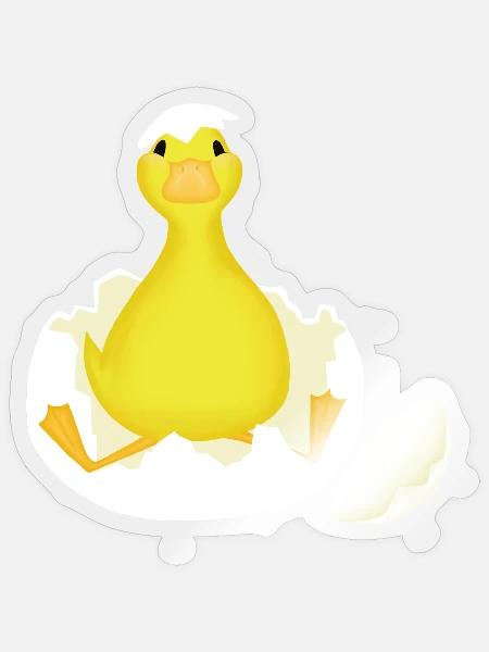 Küken frisch geschlüpft - Sticker Größe S (10 x 10 cm) - Transparent glänzend