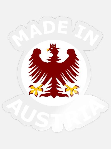 Österreich Adler Emblem - Sticker Größe S (10 x 10 cm) - Transparent glänzend