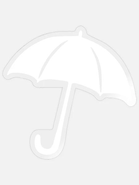 Regenschirm Regen Meteorologe Geschenk - Sticker Größe S (10 x 10 cm) - Transparent glänzend