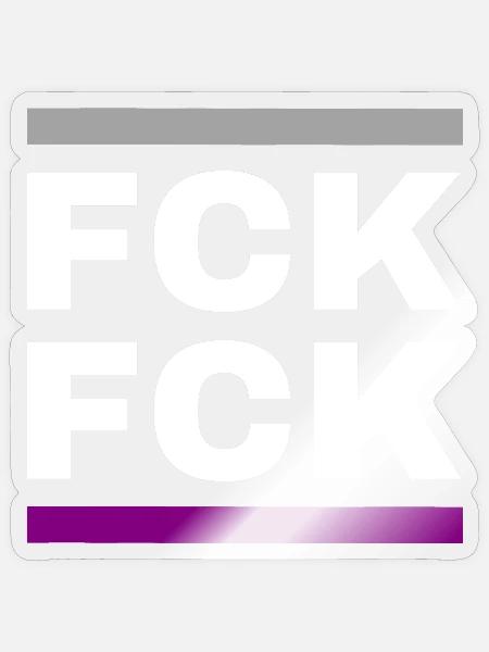 FCK FCK - Sticker Größe S (10 x 10 cm) - Transparent glänzend
