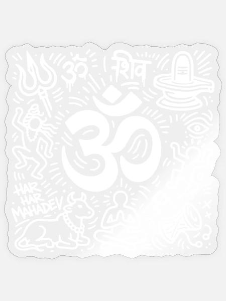 Hinduismus - Sticker Größe S (10 x 10 cm) - Transparent glänzend