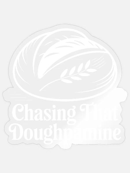 Dem Teigpamin nachjagen - Sticker Größe S (10 x 10 cm) - Transparent glänzend