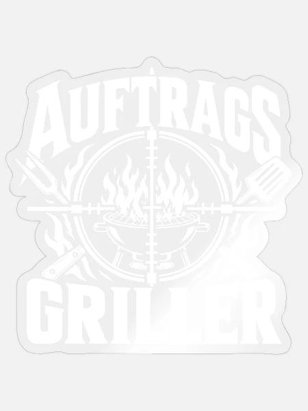 Auftragsgriller Flammenkreis - Sticker Größe S (10 x 10 cm) - Transparent glänzend