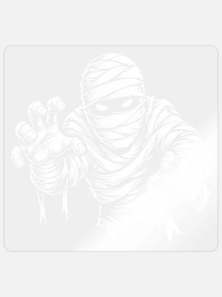 Halloween Mumie Pharao - Sticker Größe S (10 x 10 cm) - Transparent glänzend