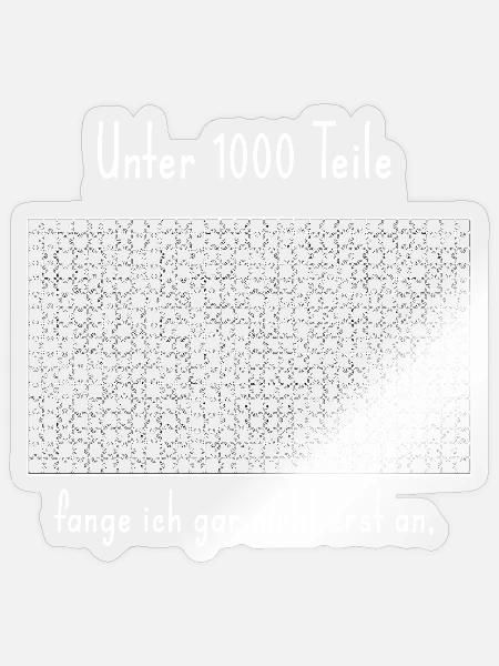 1000 Puzzle-Profi puzzlen Hobby lustiger Spruch - Sticker Größe S (10 x 10 cm) - Transparent glänzend
