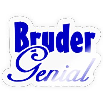 Bruder Genial Geschenk - Sticker Größe S (10 x 10 cm) - Transparent glänzend - Vorne