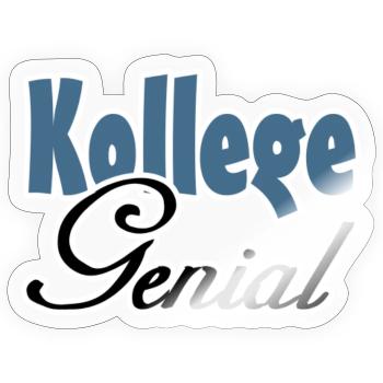 Kollege Genial Geschenk - Sticker Größe S (10 x 10 cm) - Transparent glänzend - Vorne