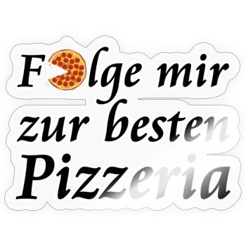 Beste Pizzeria, Pizza, Fun, Geschenk - Sticker Größe S (10 x 10 cm) - Transparent glänzend - Vorne