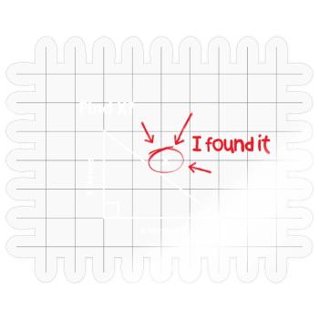 Finde X Mathe-Puzzle - Sticker Größe S (10 x 10 cm) - Transparent glänzend - Vorne