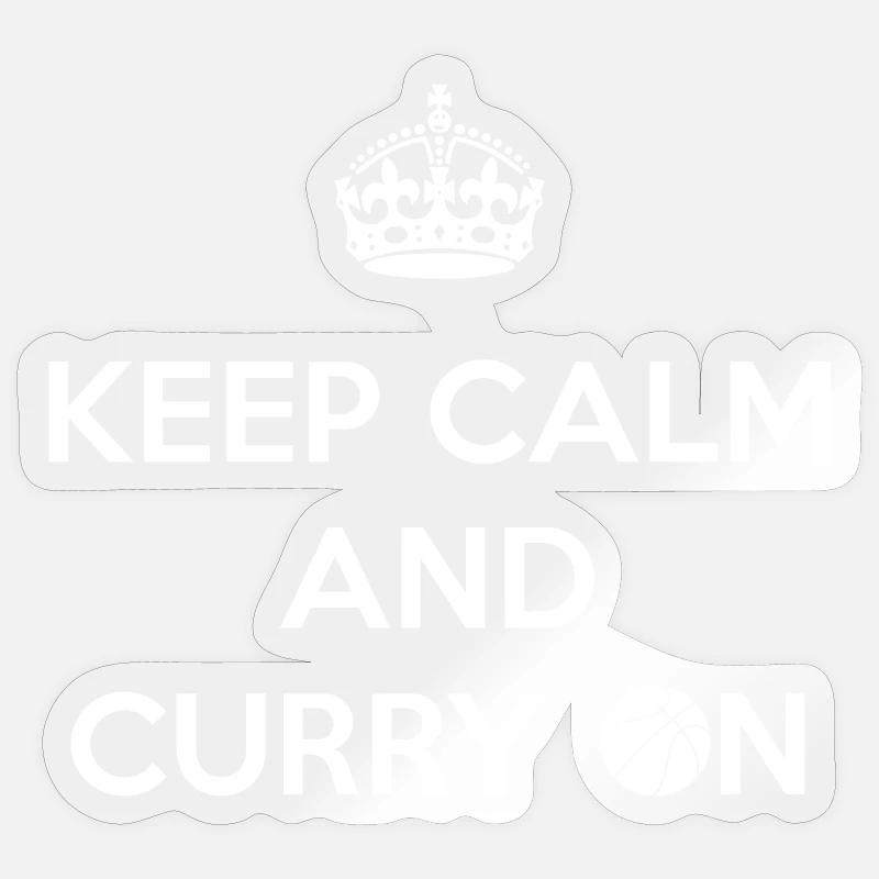 Keep Calm and Curry On - Sticker size S (10 x 10 cm) - transparent glossy
