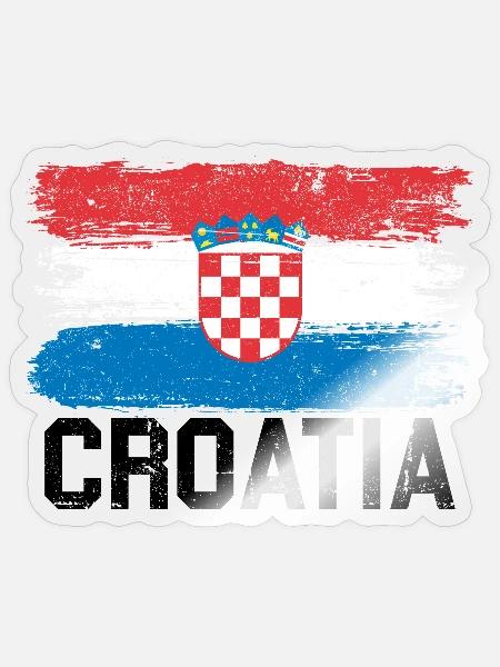 Kroatien Flagge - Sticker Größe S (10 x 10 cm) - Transparent glänzend