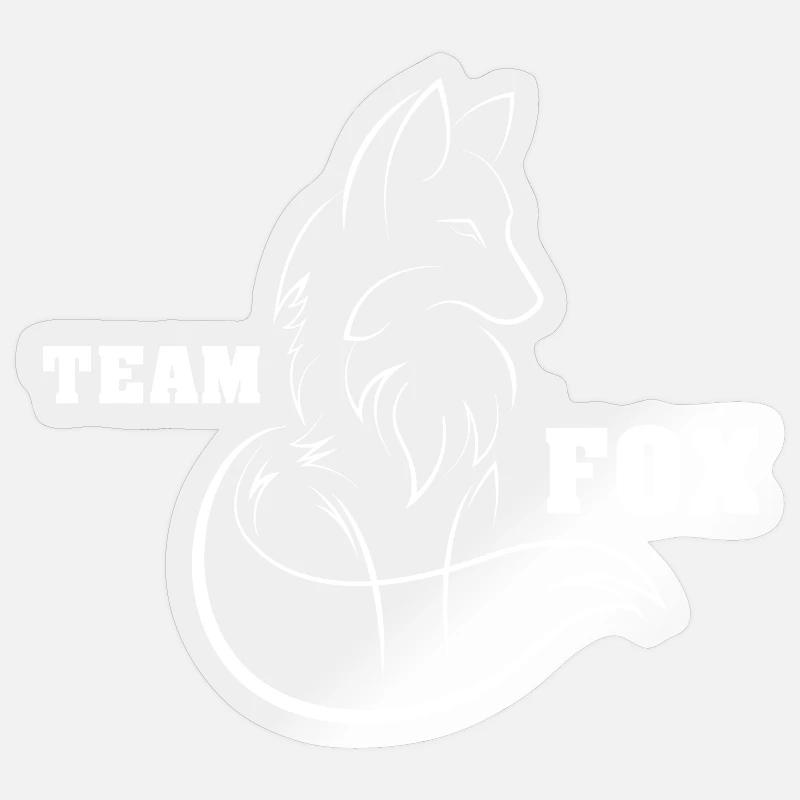 team fox fuchs symbol geschenk idee idea gift Sticker Größe S (10 x 10 cm)