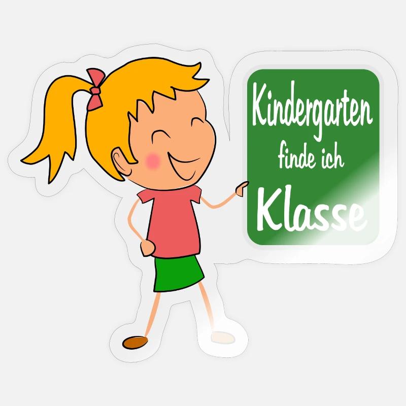 Kindergarten - Sticker Größe S (10 x 10 cm) - Transparent glänzend